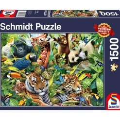 Puzzle 1500 pièces : La diversité du monde animal - Schmidt