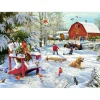 Puzzle 1000 pièces : La ferme à Noël - Vermont Christmas Company