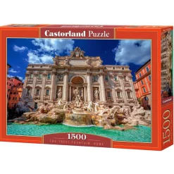 Puzzle 1500 pièces : La Fontaine de Trevi, Rome - Castorland