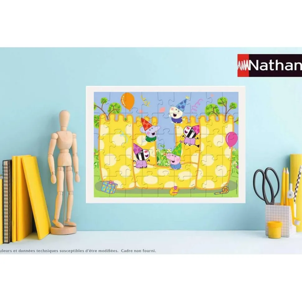 Puzzle 45 pièces : La fête de Peppa Pig - Nathan