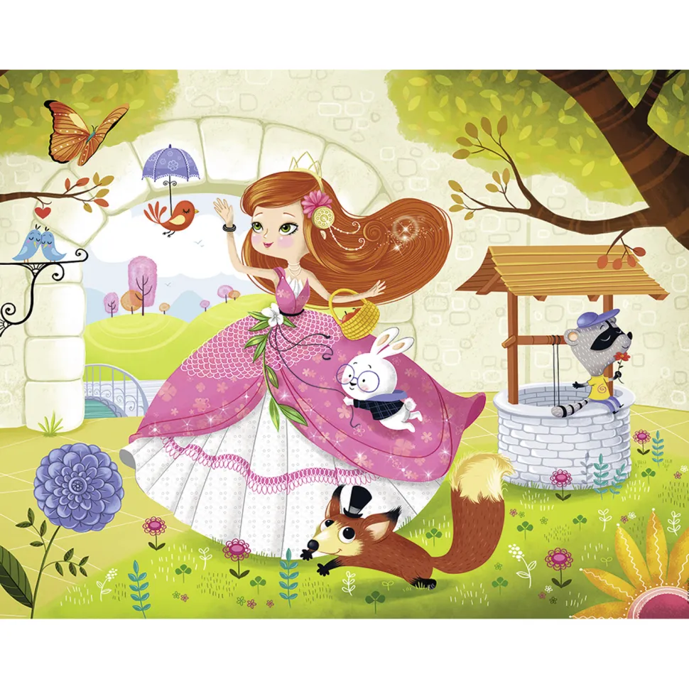 Puzzle 30 pièces : La princesse et ses amis - Nathan