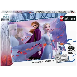 Puzzle 45 pièces : La Reine des Neiges 2 (Frozen 2) : L'amour de deux soeurs - Nathan