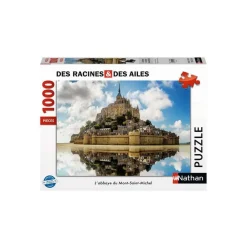 Puzzle 1000 pièces : Labbaye du Mont-Saint-Michel - Des racines et des ailes - Nathan