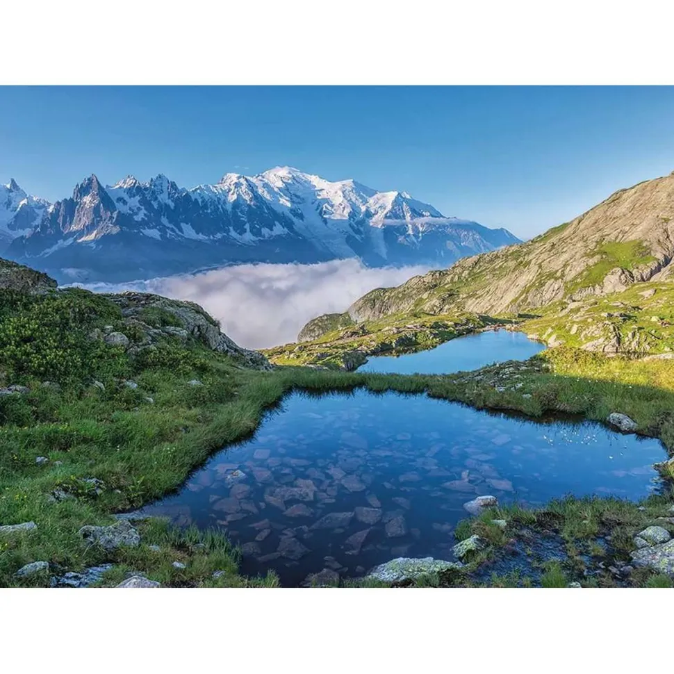 Puzzle 1500 pièces : Lacs des Chéserys, Massif du Mont-Blanc - Nathan