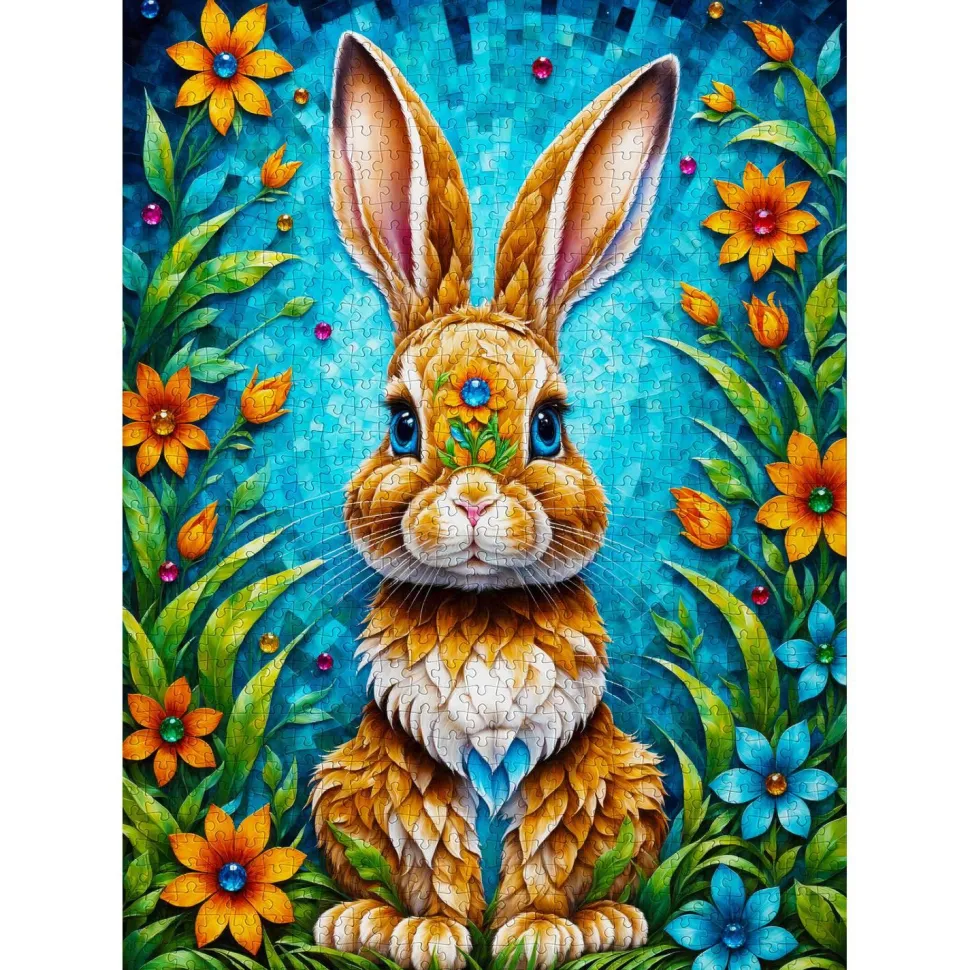 Puzzle 1000 Pièces : Lapin du Jardin - EnjoyPuzzle