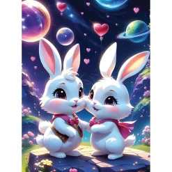 Puzzle 1000 pièces : Lapins amoureux - Yazz puzzle