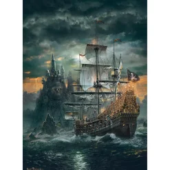 Puzzle 1500 pièces : Le bateau des pirates - Clementoni