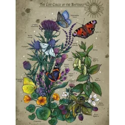 Puzzle 1000 pièces : Le cercle de vie du papillon - Ravensburger