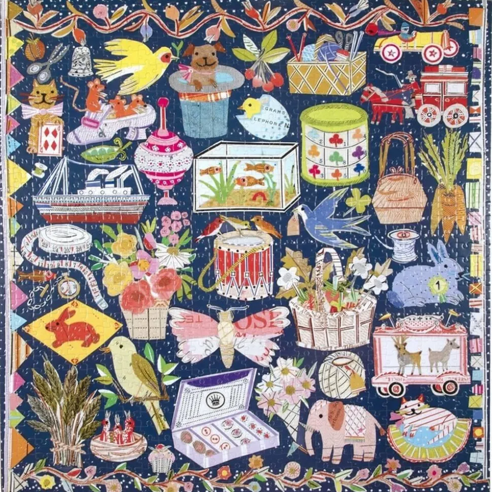 Puzzle 1000 pièces : Le chat et la laine - Eeboo