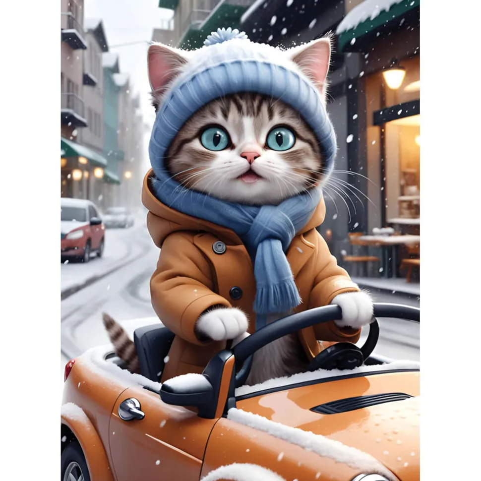 Puzzle 1000 pièces : Le chauffeur Kitty - Yazz puzzle