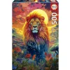 Puzzle 500 pièces : LE LION ET SON ALLURE MAJESTUEUSE - Educa