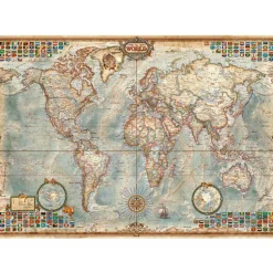 Puzzle 1500 pièces : Le monde, carte politique - Educa