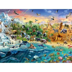 Puzzle 1000 pièces : Le monde des animaux - Schmidt