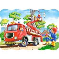 Puzzle 30 pièces : Le sauvetage du chat - Castorland