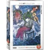 Puzzle 1000 pièces : Le violoniste bleu, Marc Chagall - Eurographics