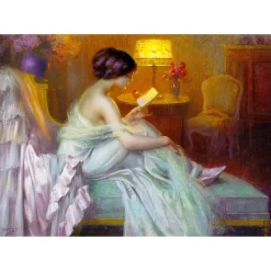 Puzzle 1000 Pièces : Lecture à la lampe - EnjoyPuzzle