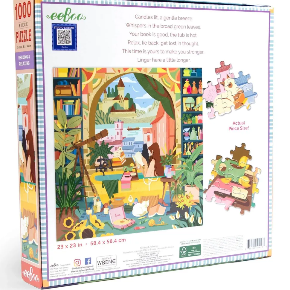 Puzzle 1000 pièces : Lecture Et Détente - Eeboo