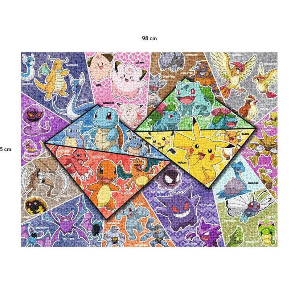Puzzle 2000 pièces : Les 16 types de Pokémon - Nathan