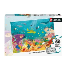 Puzzle 60 pièces : Les animaux des océans - Nathan