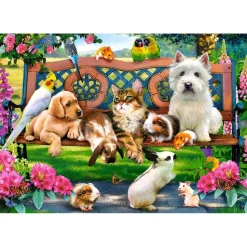 Puzzle 1000 pièces : Les animaux au parc - Castorland