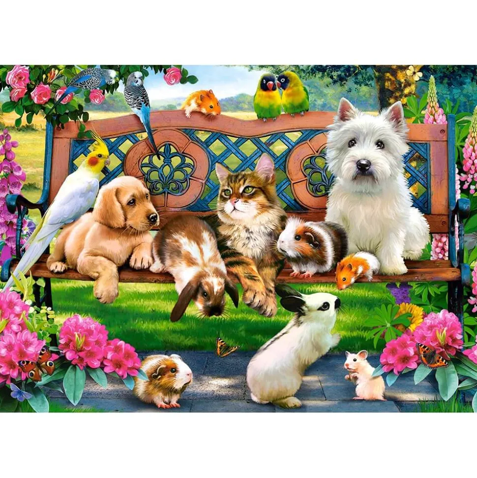 Puzzle 1000 pièces : Les animaux au parc - Castorland