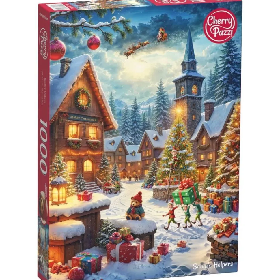 Puzzle 1000 pièces : Les assistants du Père Noël - CherryPazzi