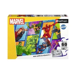 Puzzle 60 pièces : Les Avengers contre les mechants - Marvel Avengers - Nathan