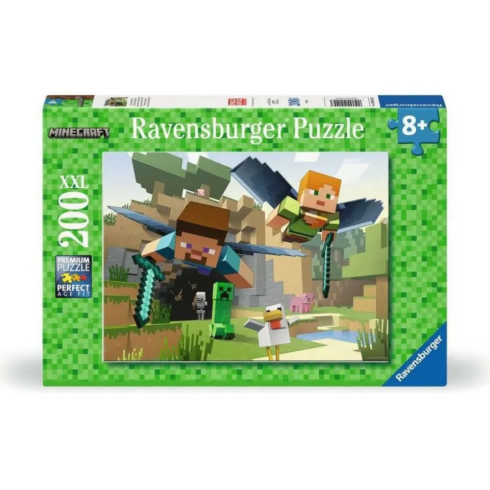 Puzzle 200 pièces : Les aventures de Minecraft - Ravensburger