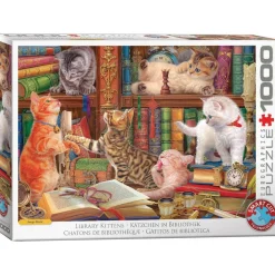 Puzzle 1000 pièces : Les chatons de la bibliothèque par Image World - Eurographics