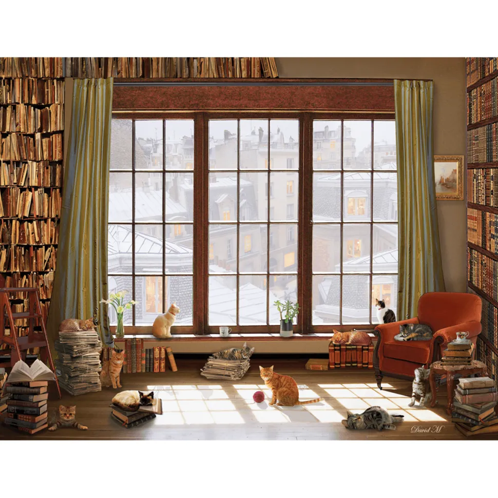 Puzzle 1000 pièces : Les chats à la fenêtre - Anatolian