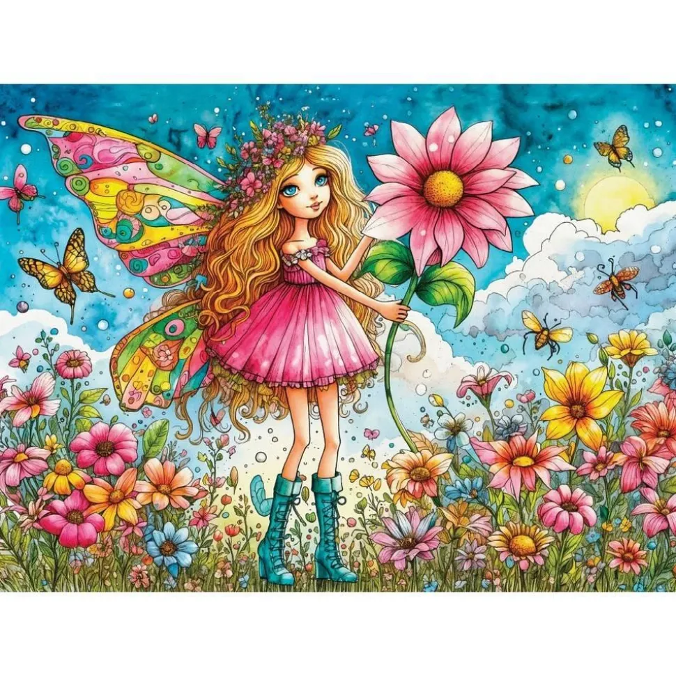 Puzzle 1000 pièces : LES CHUCHOTEMENTS DU JARDIN BLUSH - JaCaRou