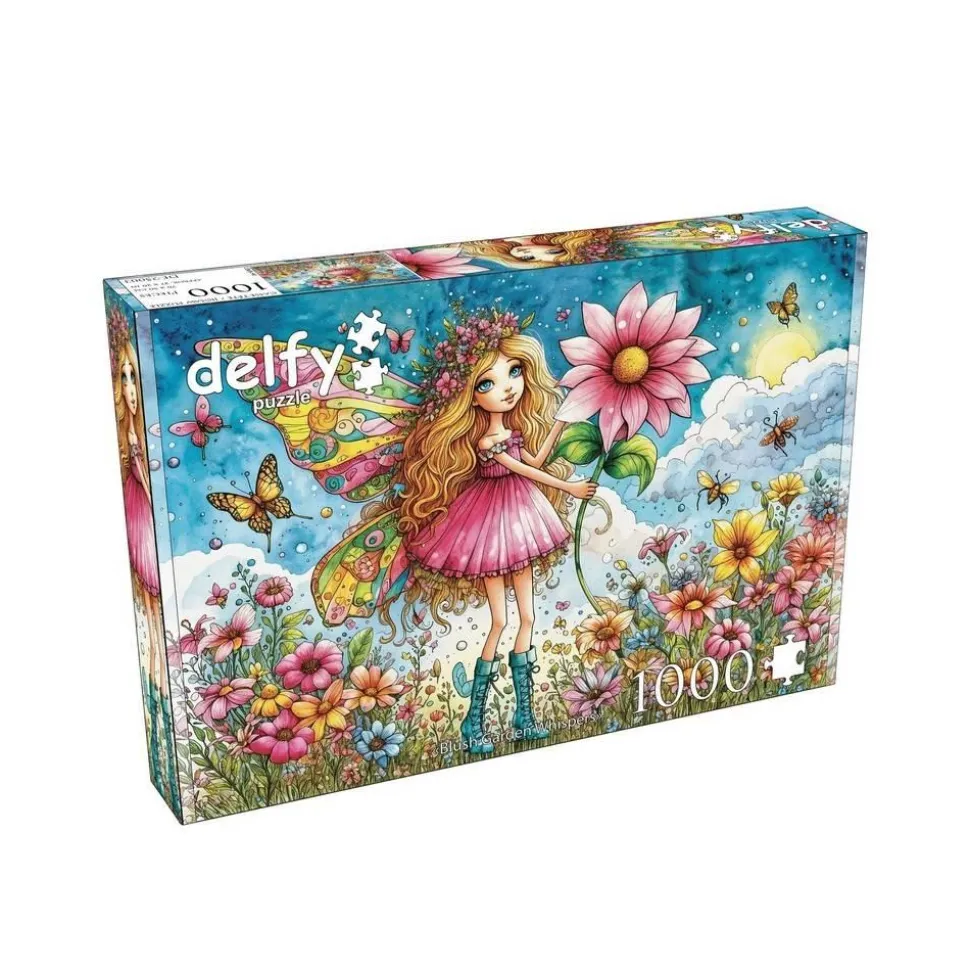 Puzzle 1000 pièces : LES CHUCHOTEMENTS DU JARDIN BLUSH - JaCaRou