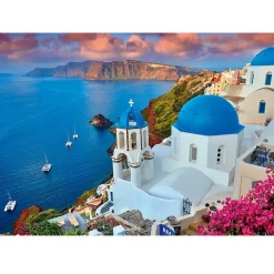 Puzzle 1000 pièces : Îles de Santorin, Grèce - Sentosphère