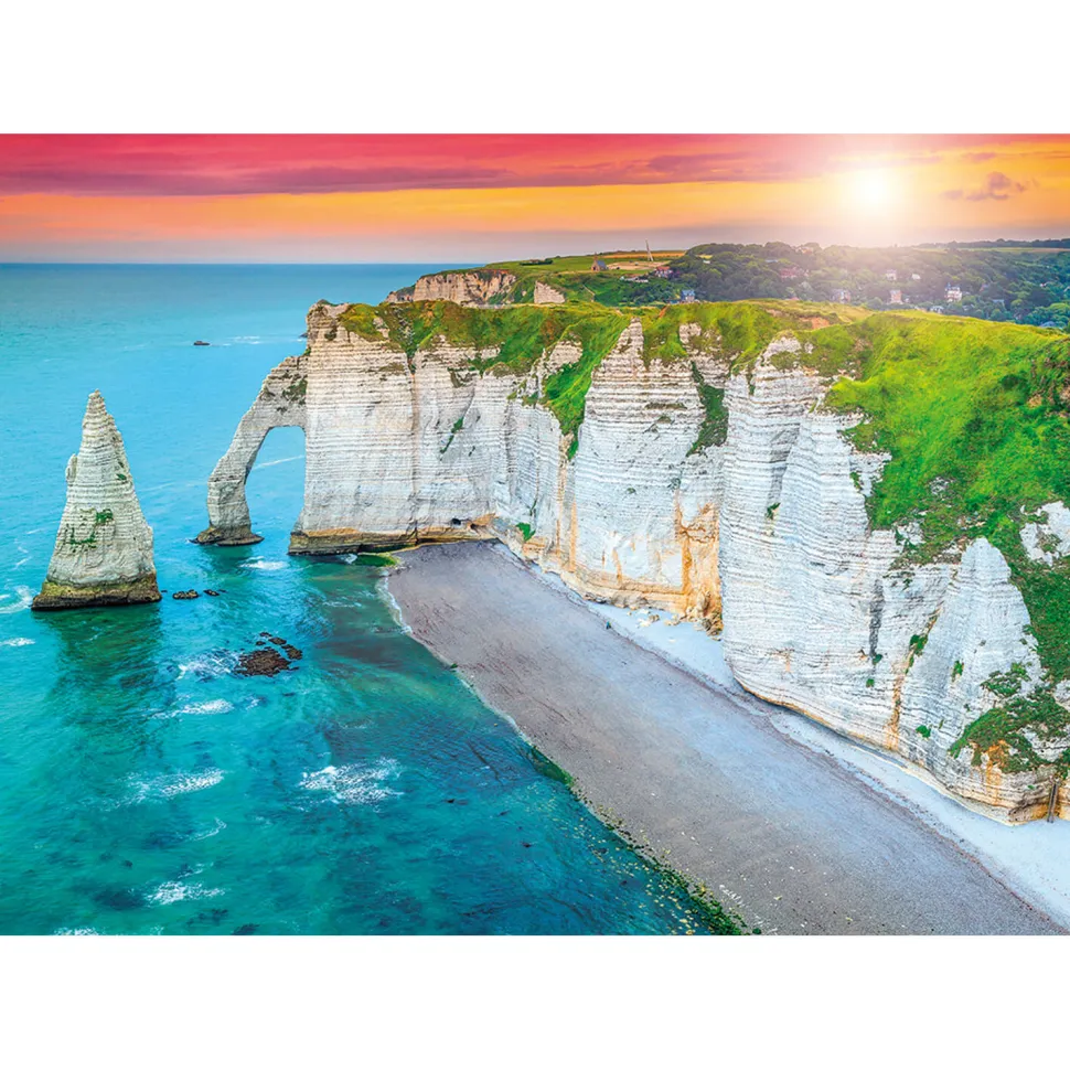 Puzzle 1000 pièces : Les Falaises d'Etretat - Nathan