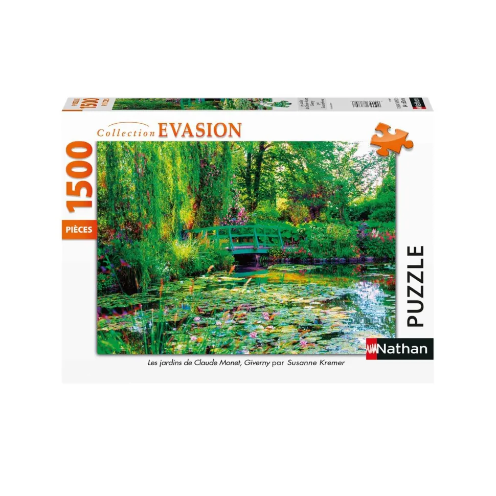 Puzzle 1500 pièces : Les jardins de Claude Monet, Giverny - Nathan