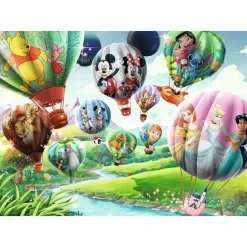 Puzzle 1000 pièces : Les montgolfières Disney - Nathan