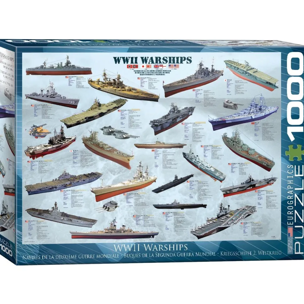 Puzzle 1000 pièces : Les Navires de guerre durant la Seconde Guerre Mondiale - Eurographics