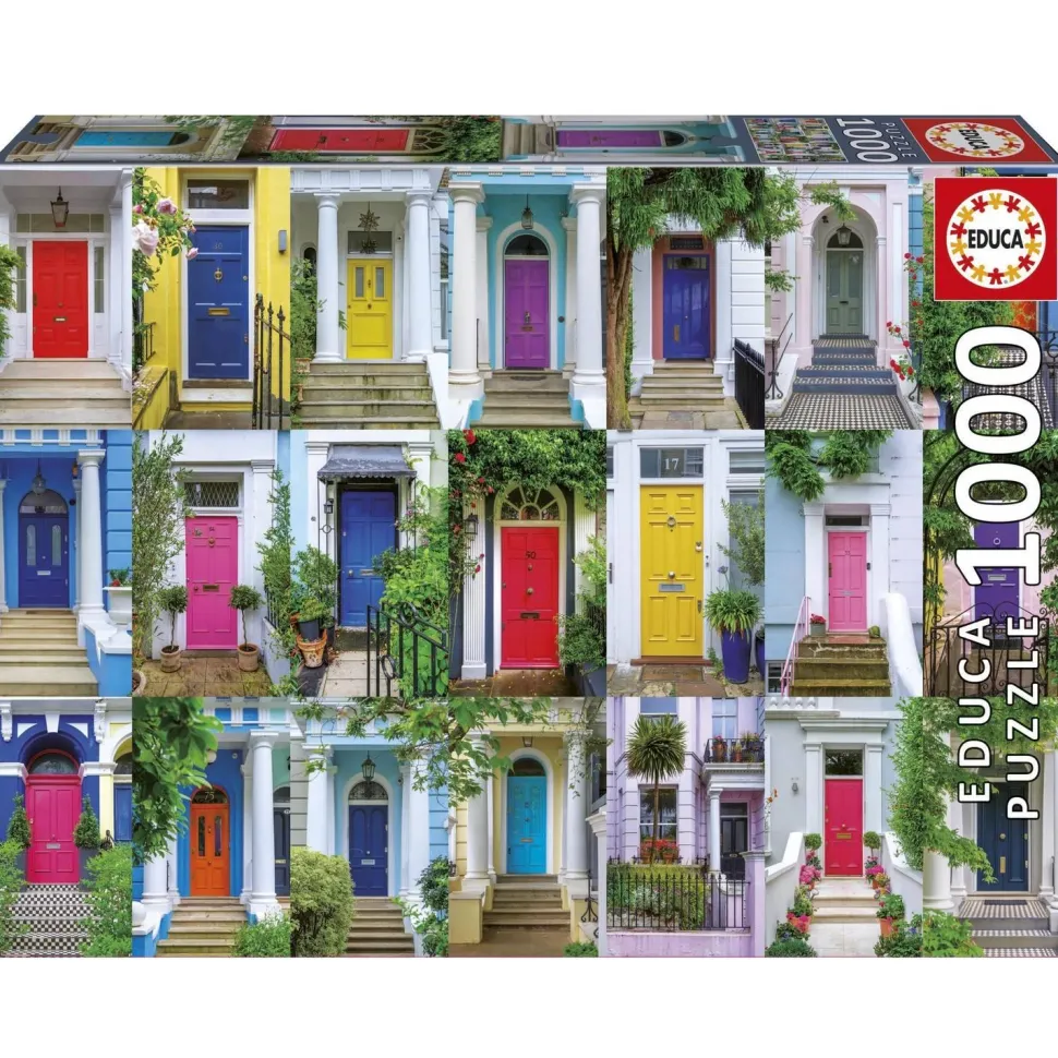 Puzzle 1000 pièces : LES PORTES DE NOTHING HILL - Educa