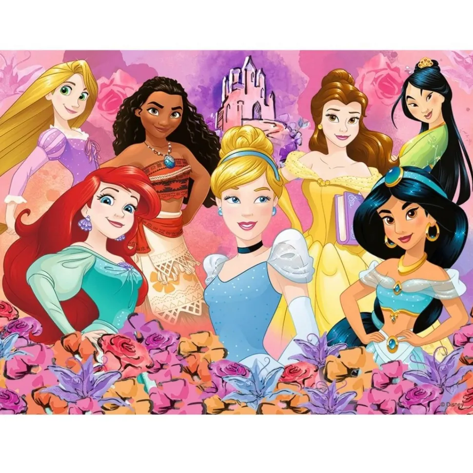 Puzzle 45 pièces : Les princesses Disney - Nathan