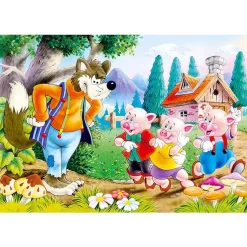 Puzzle 60 pièces : Les trois petits cochons - Castorland