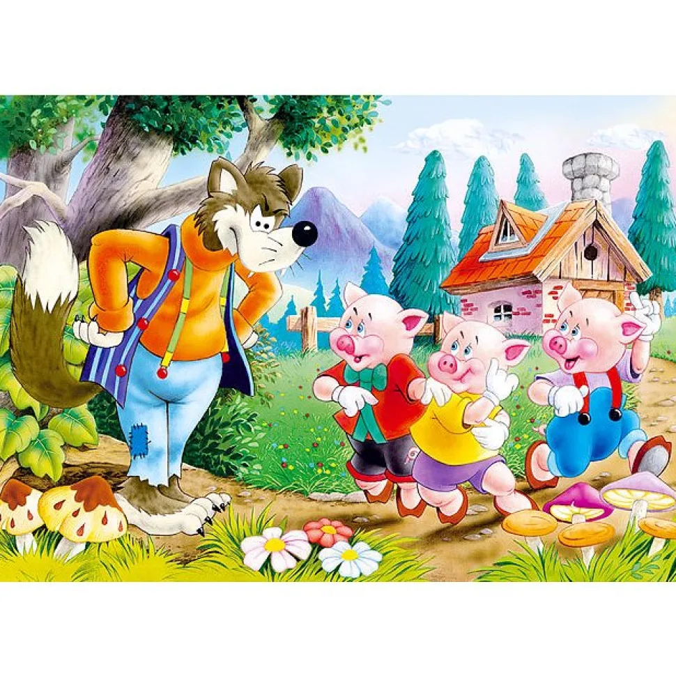 Puzzle 60 pièces : Les trois petits cochons - Castorland