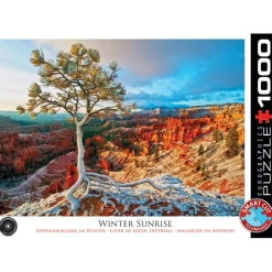 Puzzle 1000 pièces : Lever de soleil hivernal dans le canyon - Eurographics