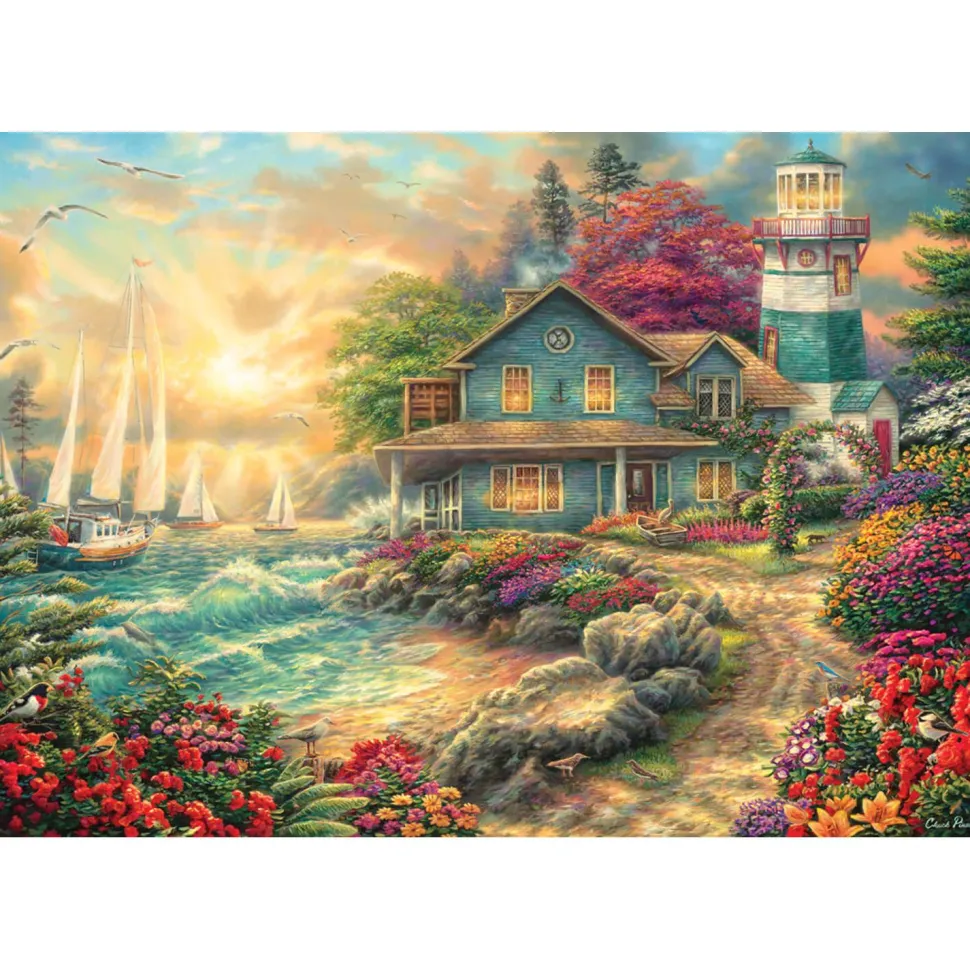 Puzzle 2000 pièces : Lever de soleil au bord de la mer - Anatolian