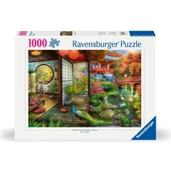 Puzzle 1000 pièces : L'heure du thé au jardin japonais - Ravensburger