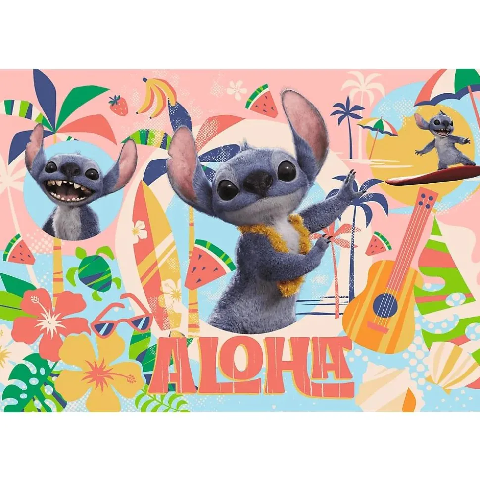 Puzzle 100 pièces : Lilo et Stitch / Point et amis en action - Trefl