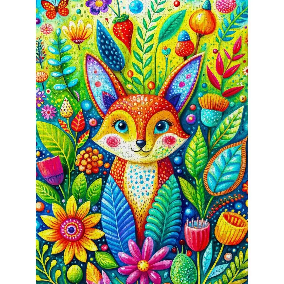 Puzzle 1000 pièces : L'invité du jardin - EnjoyPuzzle