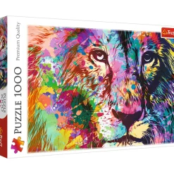Puzzle 1000 pièces : Lion Coloré - Trefl