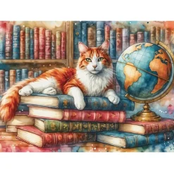 Puzzle 1000 pièces : LIVRES, GLOBE ET RRONNEMENTS - JaCaRou