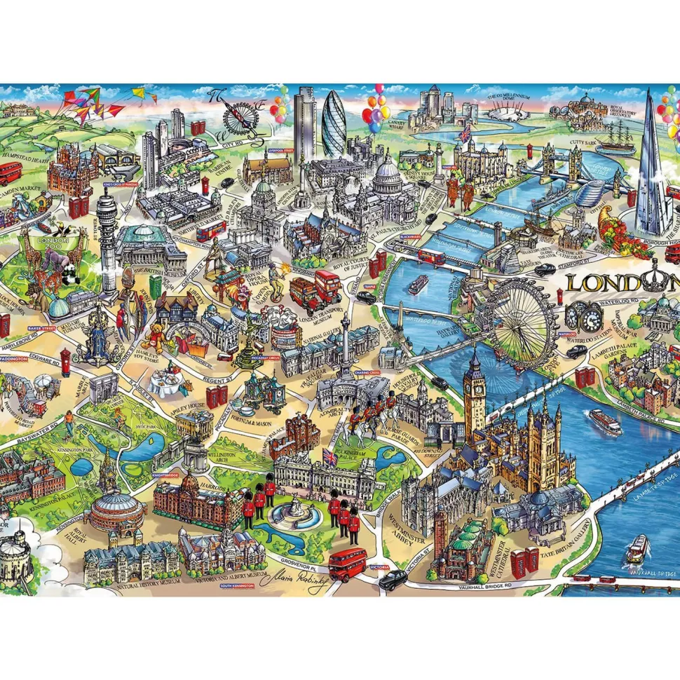 Puzzle 1000 pièces : London Landmarks - Gibsons