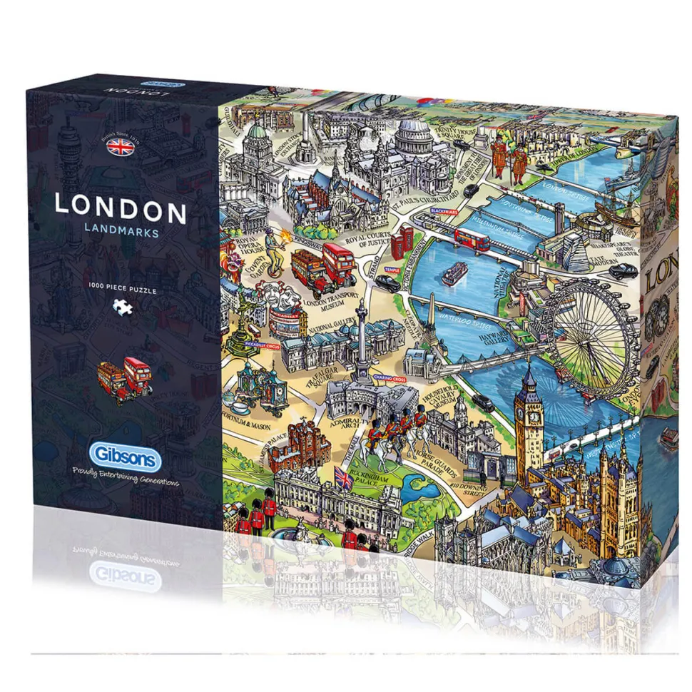 Puzzle 1000 pièces : London Landmarks - Gibsons